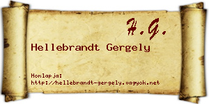 Hellebrandt Gergely névjegykártya